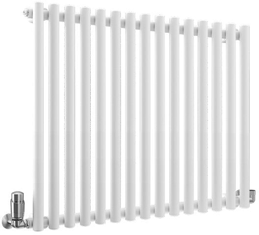 TradeRad Round White Steel Vertical Designer Radiators