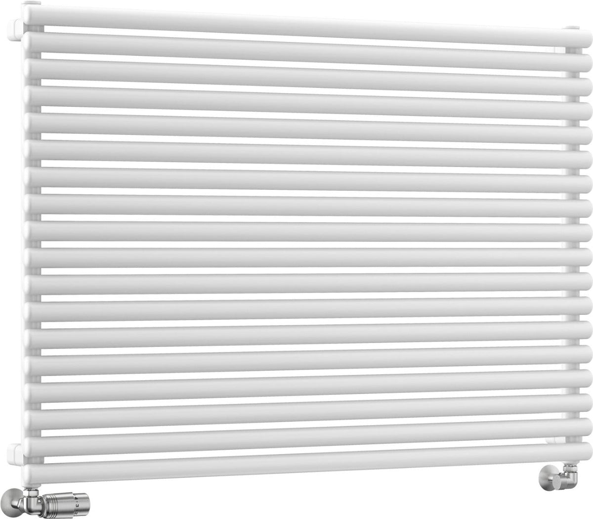 TradeRad Round White Steel Horizontal Designer Radiators