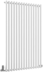 TradeRad Round White Steel Vertical Designer Radiators