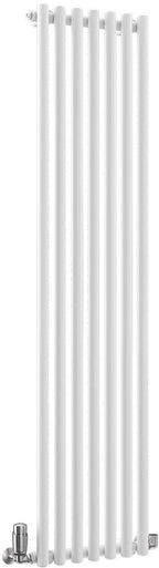 TradeRad Round White Steel Vertical Designer Radiators