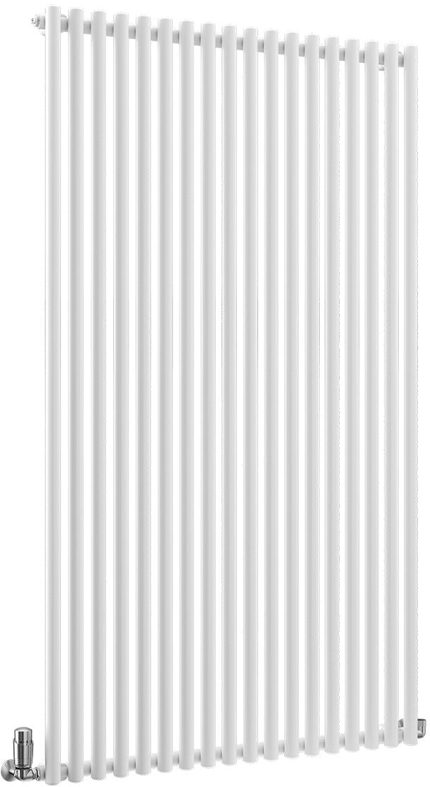 TradeRad Round White Steel Vertical Designer Radiators