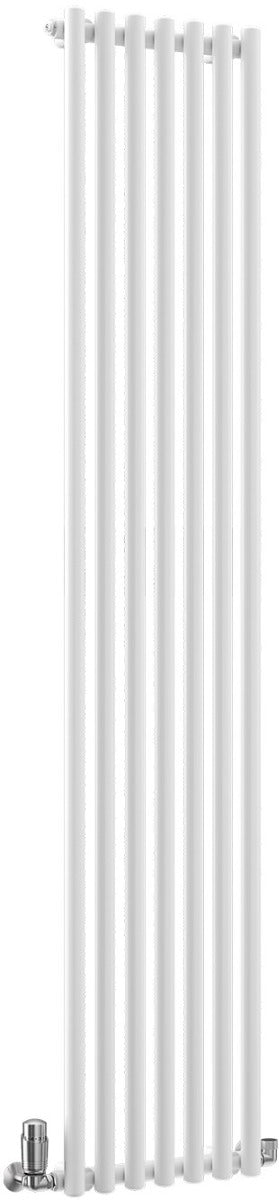 TradeRad Round White Steel Vertical Designer Radiators