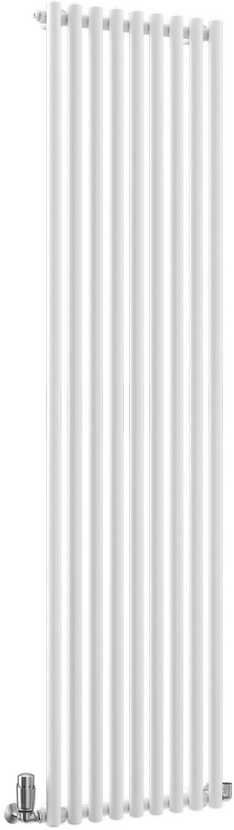 TradeRad Round White Steel Vertical Designer Radiators