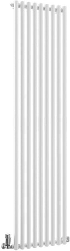 TradeRad Round White Steel Vertical Designer Radiators