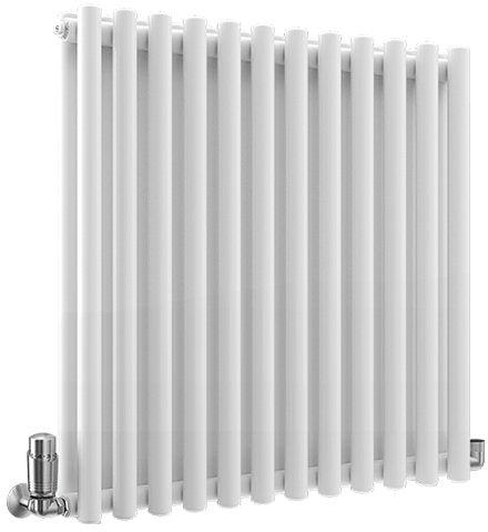 TradeRad Round White Steel Vertical Designer Radiators