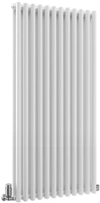 TradeRad Round White Steel Vertical Designer Radiators