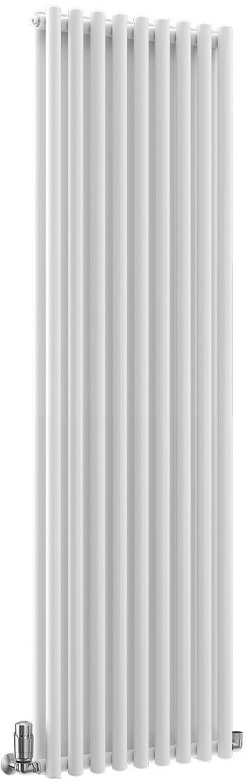 TradeRad Round White Steel Vertical Designer Radiators
