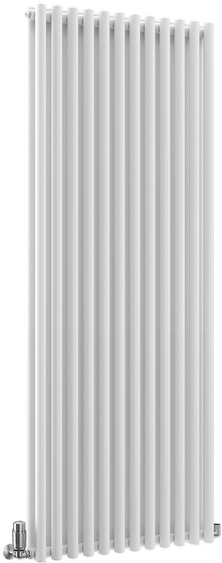 TradeRad Round White Steel Vertical Designer Radiators