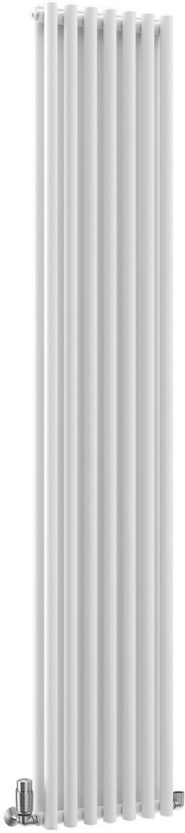 TradeRad Round White Steel Vertical Designer Radiators