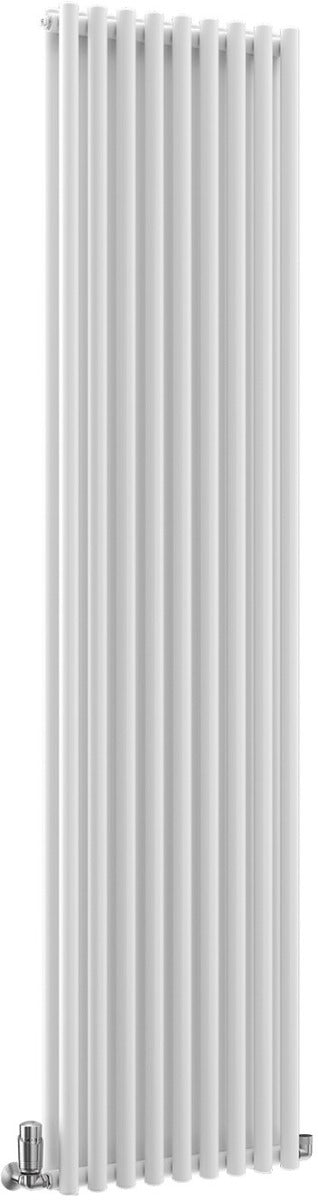 TradeRad Round White Steel Vertical Designer Radiators