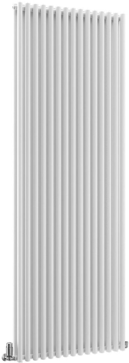 TradeRad Round White Steel Vertical Designer Radiators