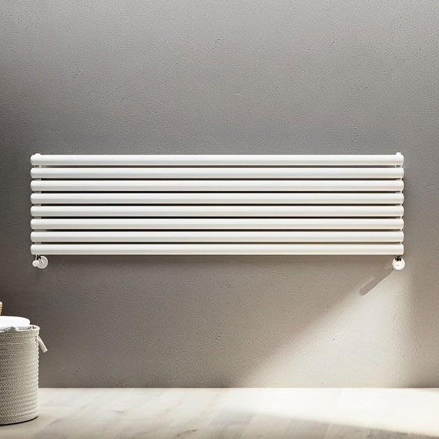 TradeRad Oval White Steel Horizontal Designer Radiators