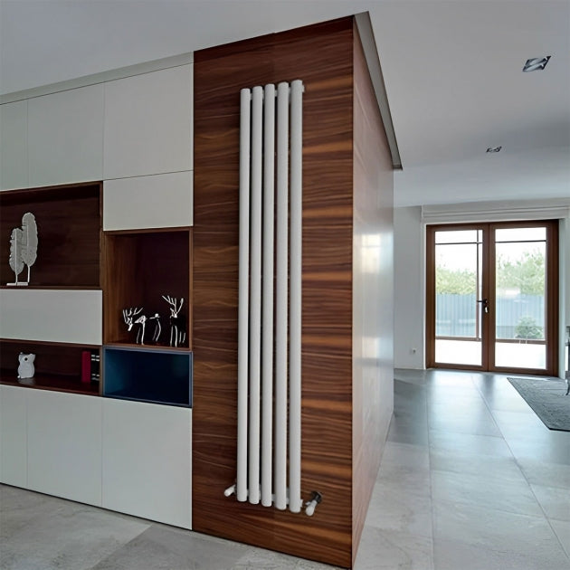 TradeRad Oval White Steel Vertical Designer Radiators