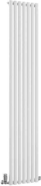 TradeRad Oval White Steel Vertical Designer Radiators