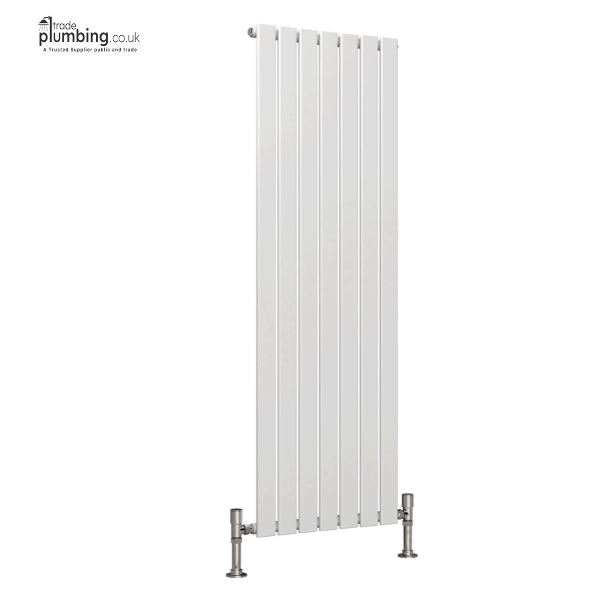 Traderad Linea Single Vertical Radiator, White (view 2)