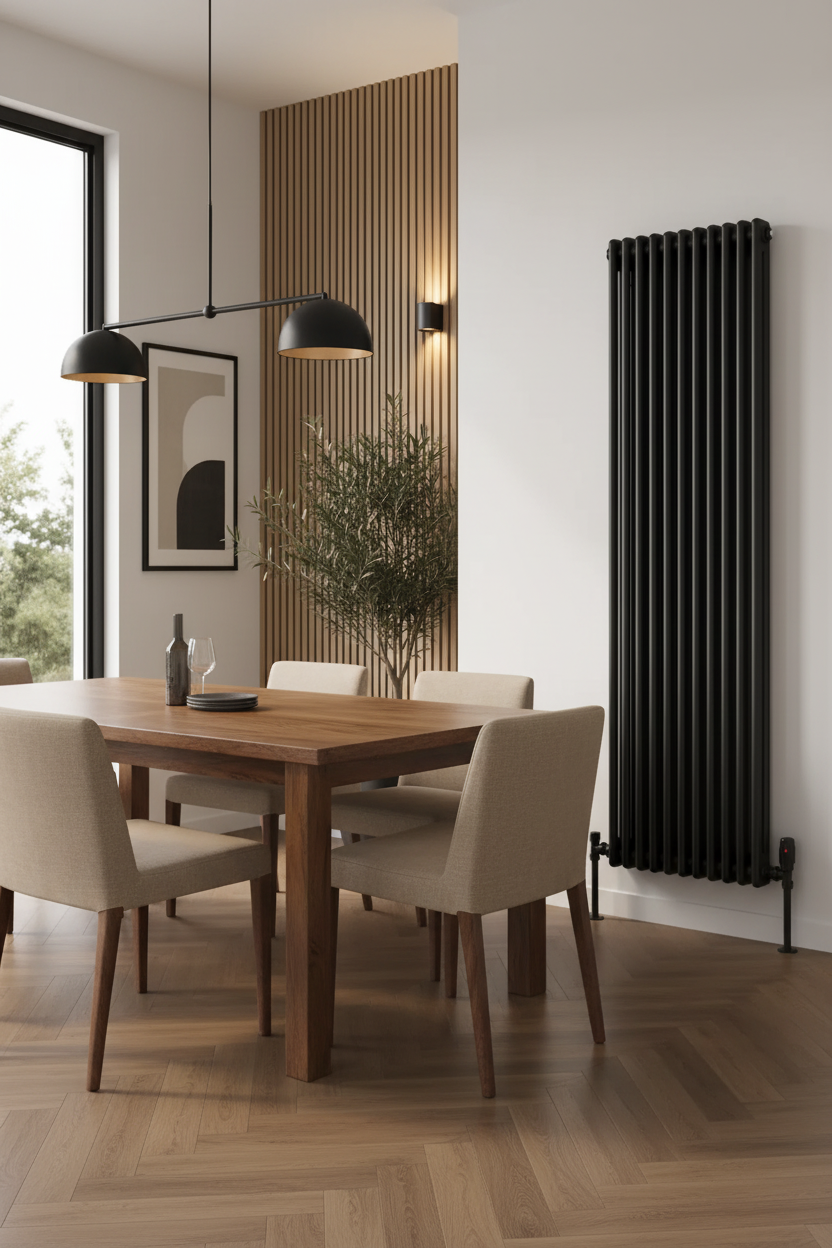 Traderad- Paragon 2&3 Vertical Column Radiator, Black (view 9)