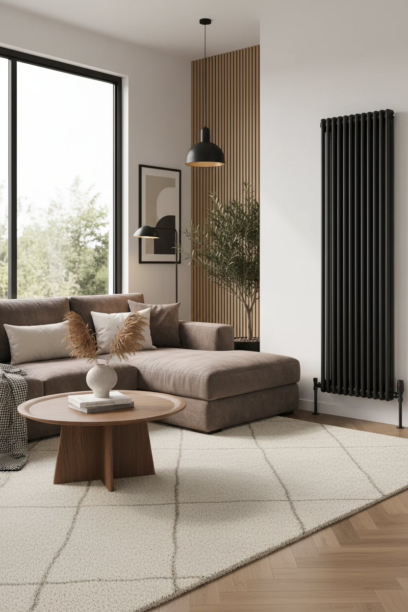 Traderad- Paragon 2&3 Vertical Column Radiator, Black (view 10)