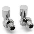 Reina Portland Angled Steel Radiator & Towel Rail Valve Chrome Polished