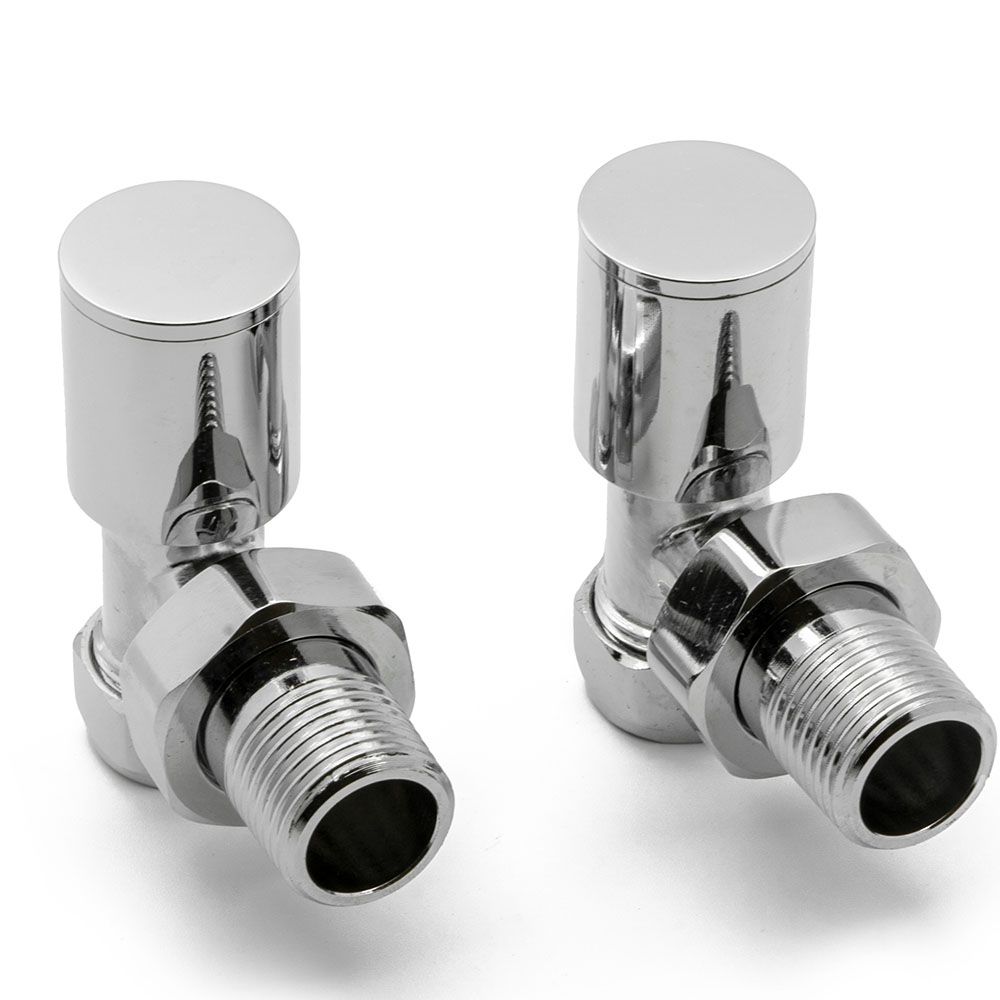 Reina Portland Angled Steel Radiator & Towel Rail Valve Chrome Polished
