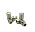 Reina Crova Corner Steel Radiator & Towel Rail Valve Brushed